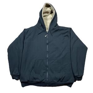 C.E. Schmidt Workwear Sherpa Lined Full Zip Hoodie Jacket Black 3XL